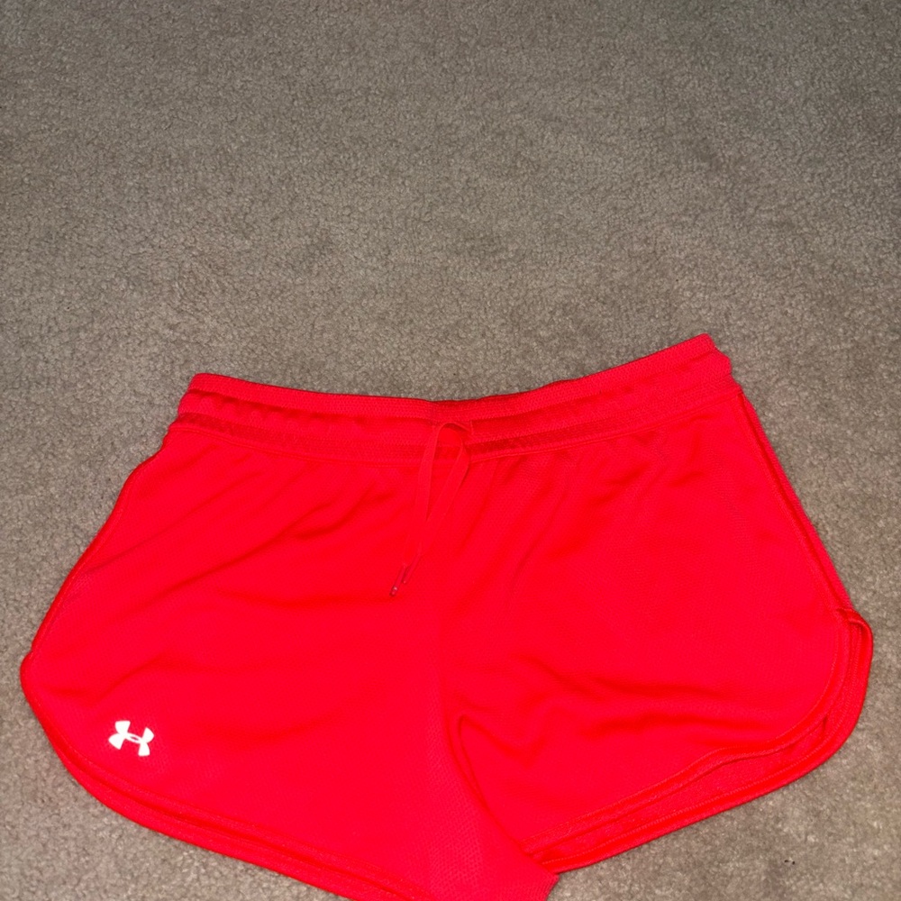 Under Armour Red Athletic Shorts Lightweight Sleek Design